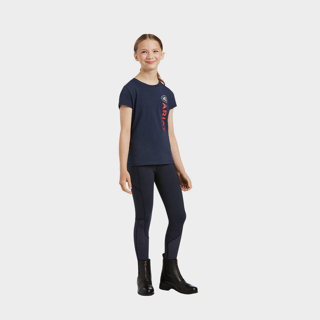Childs Vertical Logo Short Sleeved Top Navy