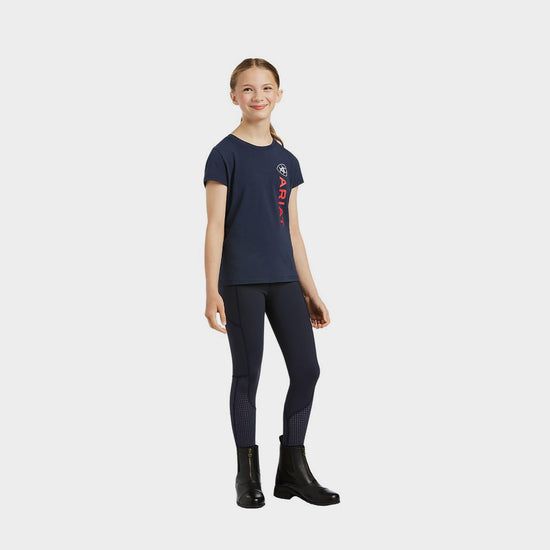Childs Vertical Logo Short Sleeved Top Navy