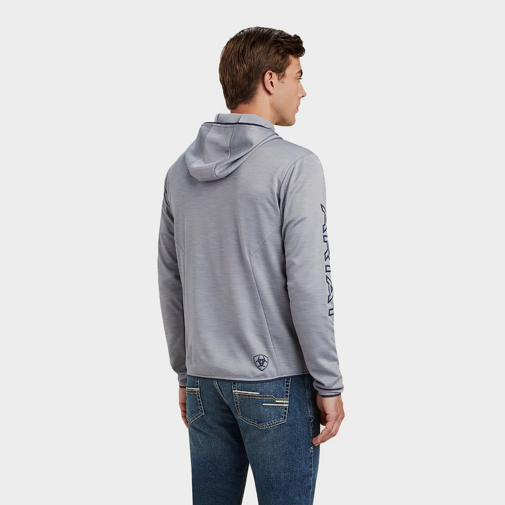 Mens Byron Zip Hoodie Heather Grey