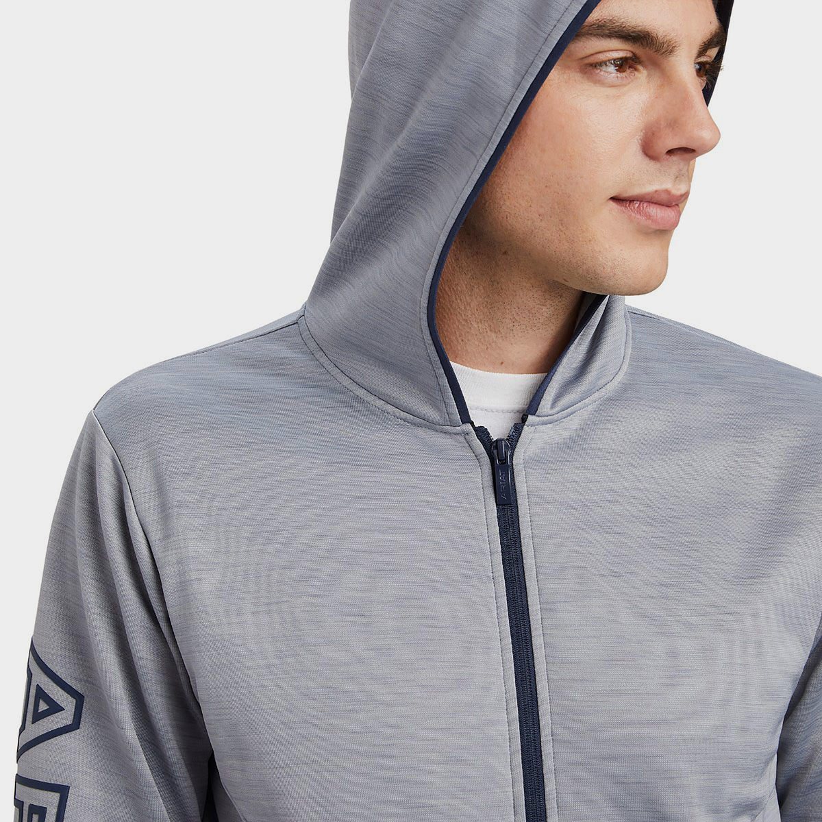 Mens Byron Zip Hoodie Heather Grey
