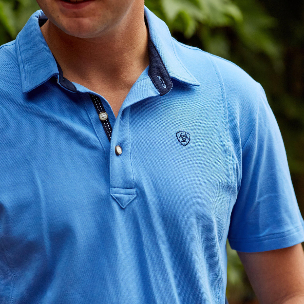 Mens Medal Short Sleeved Polo Reykjavik Blue