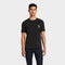 Mens Vertical Logo Short Sleeved Top Black