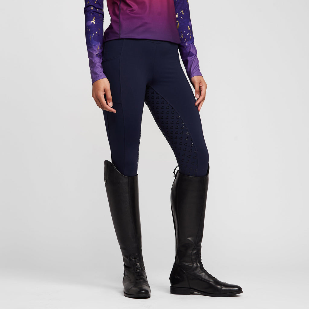 Womens Albany Full Seat Riding Tights Navy