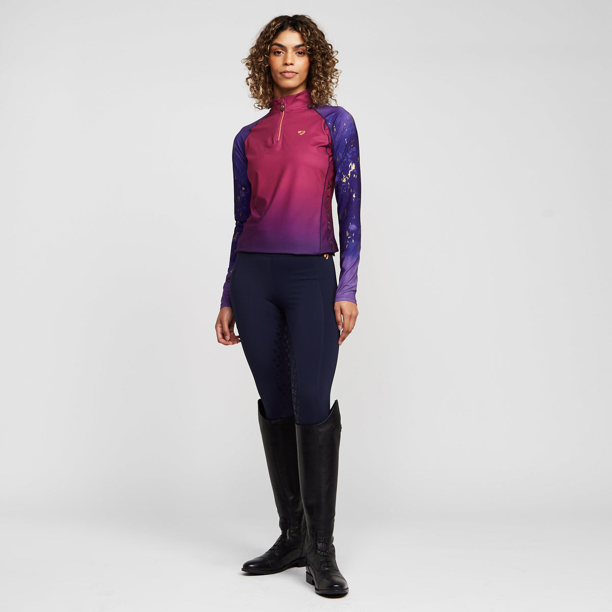 Womens Albany Full Seat Riding Tights Navy