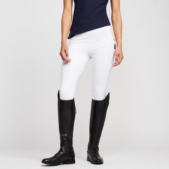 Womens Team Riding Tights White
