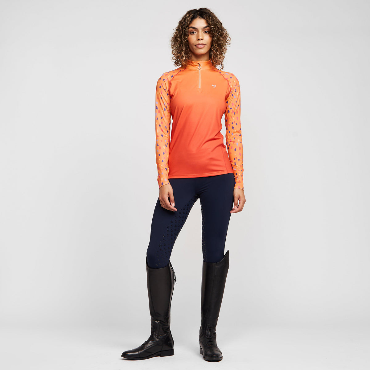 Womens Hyde Park Cross Country Shirt Orange Spot
