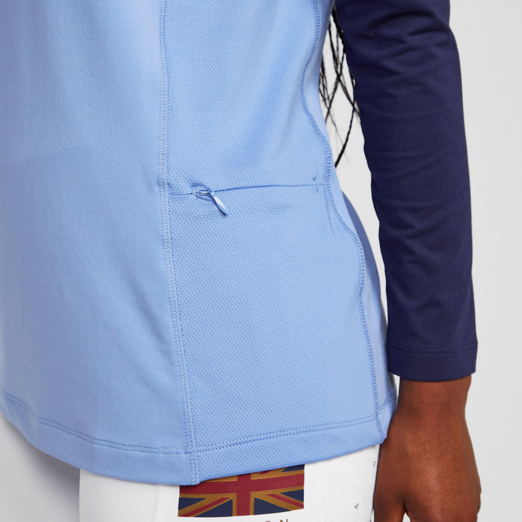 Womens Newbury Long Sleeve Base Layer Sky Blue