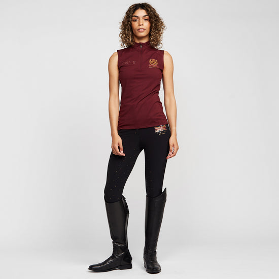 Womens Team Sleeveless Base Layer Burgundy