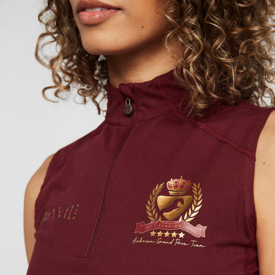 Womens Team Sleeveless Base Layer Burgundy