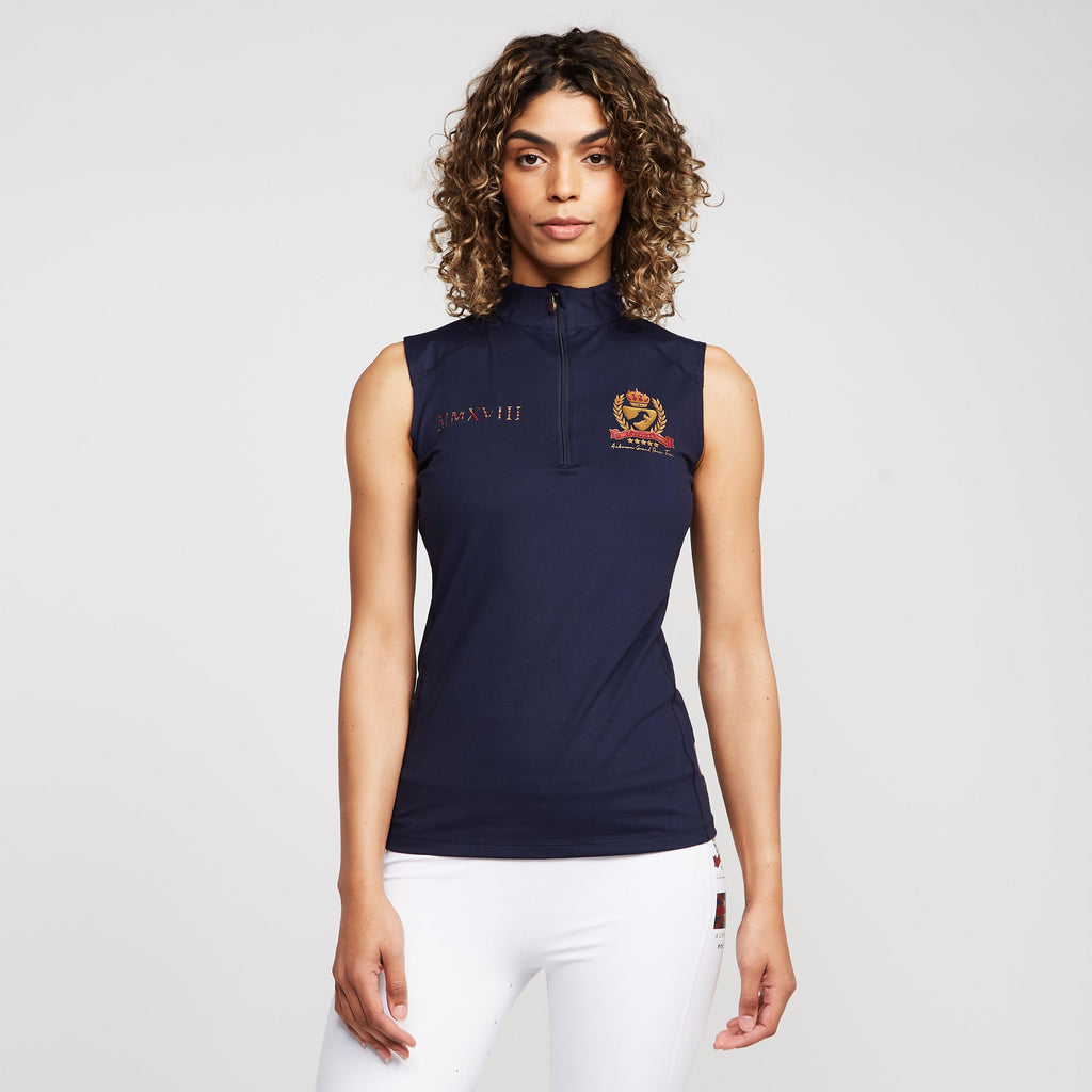 Womens Team Sleeveless Base Layer Navy