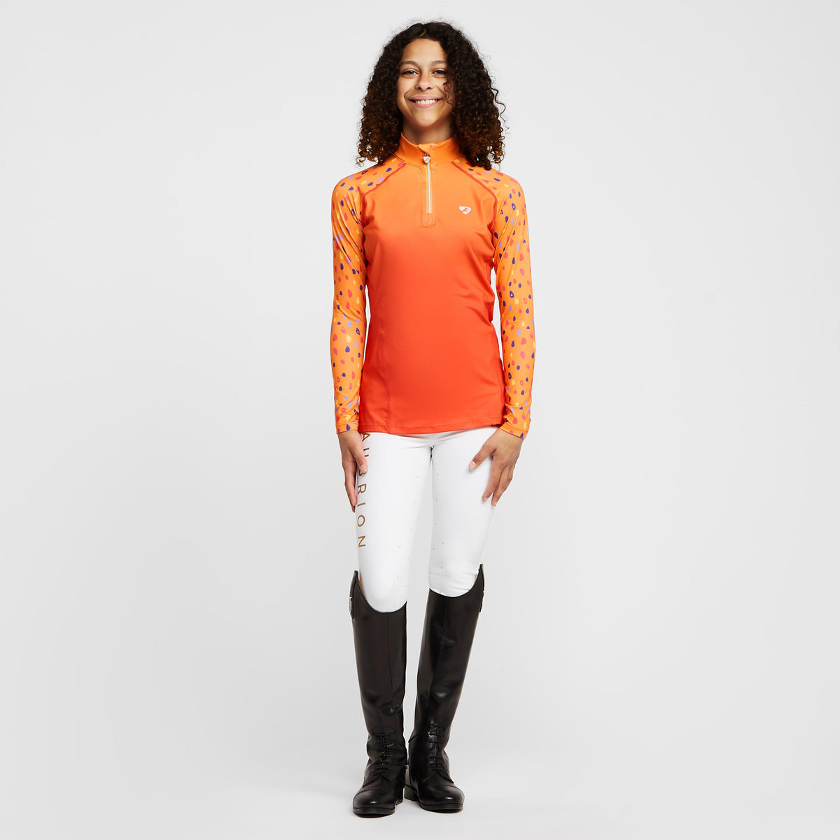 Young Rider Hyde Park Cross Country Shirt Orange Spot