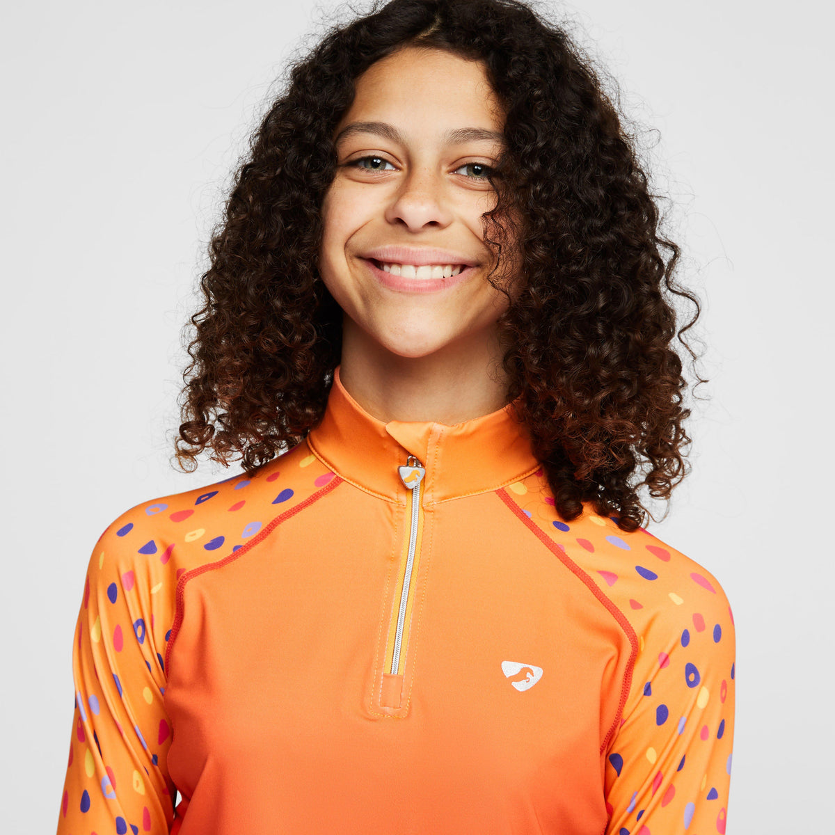 Young Rider Hyde Park Cross Country Shirt Orange Spot