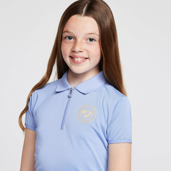 Childs Parsons Tech Polo Shirt Sky Blue