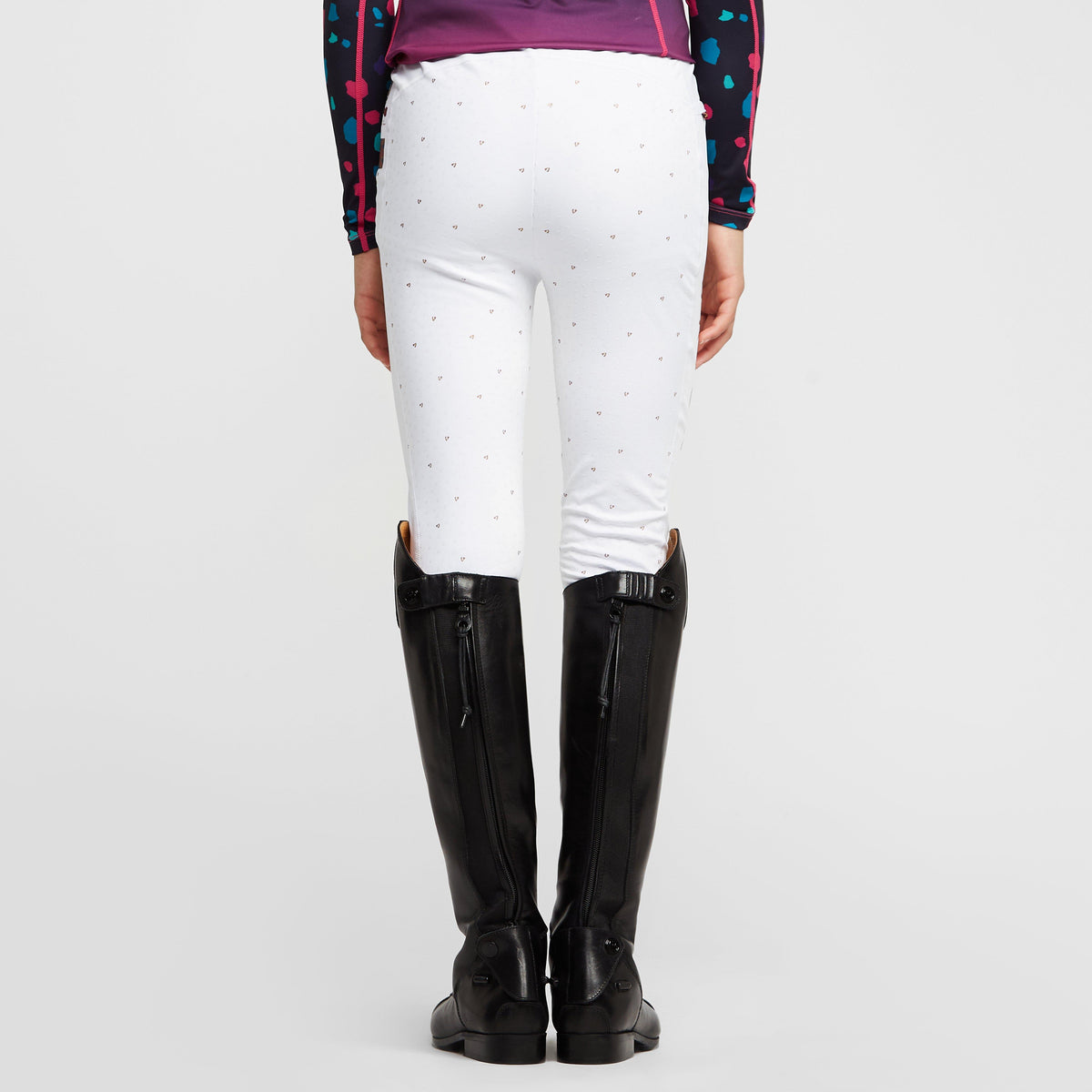 Childs Team Riding Tights White