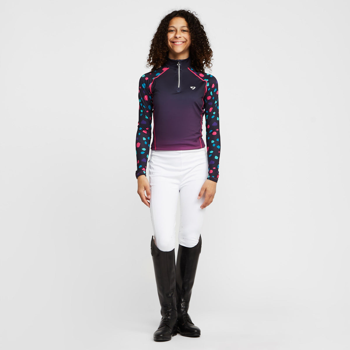 Childs Team Riding Tights White
