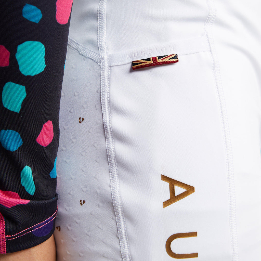 Childs Team Riding Tights White