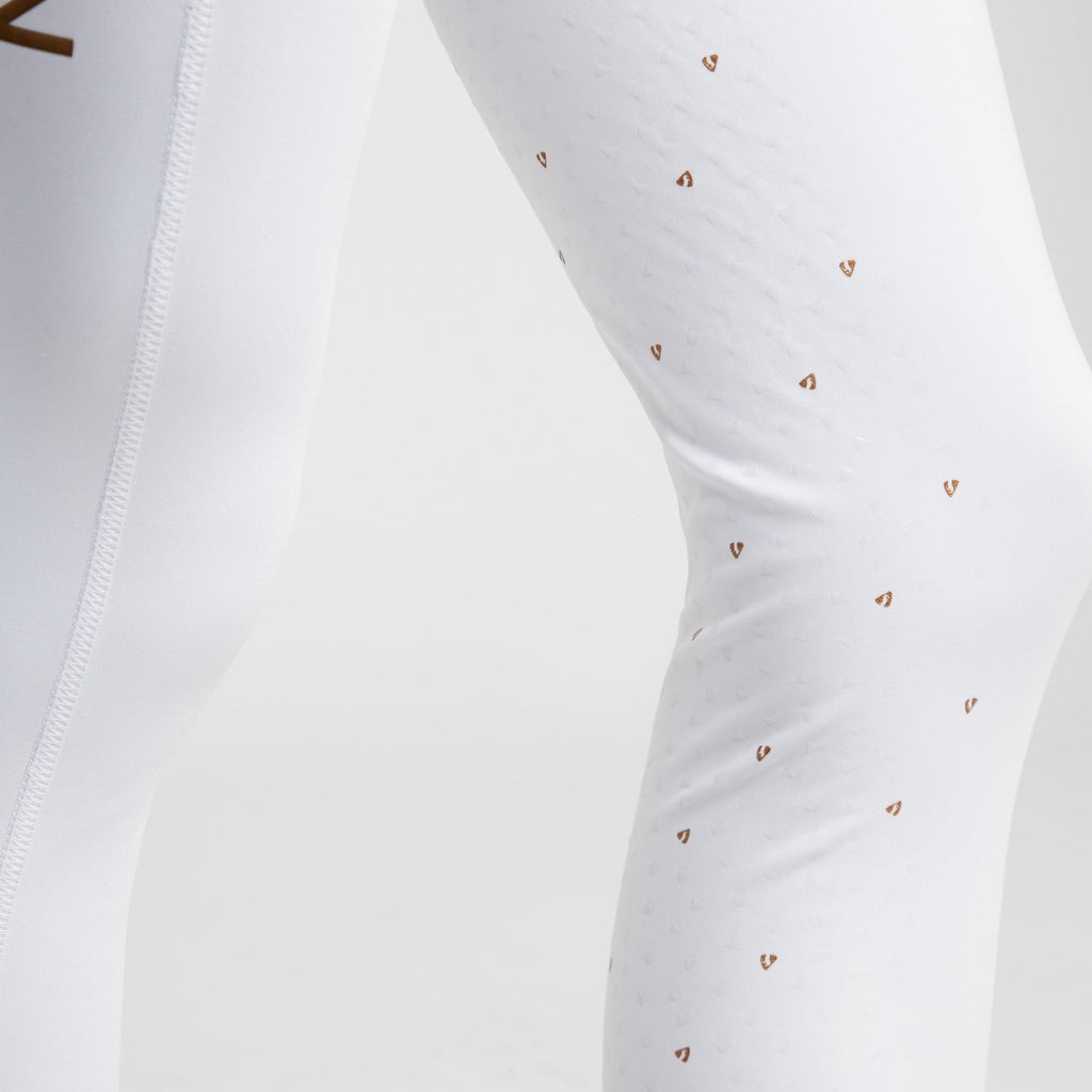 Childs Team Riding Tights White