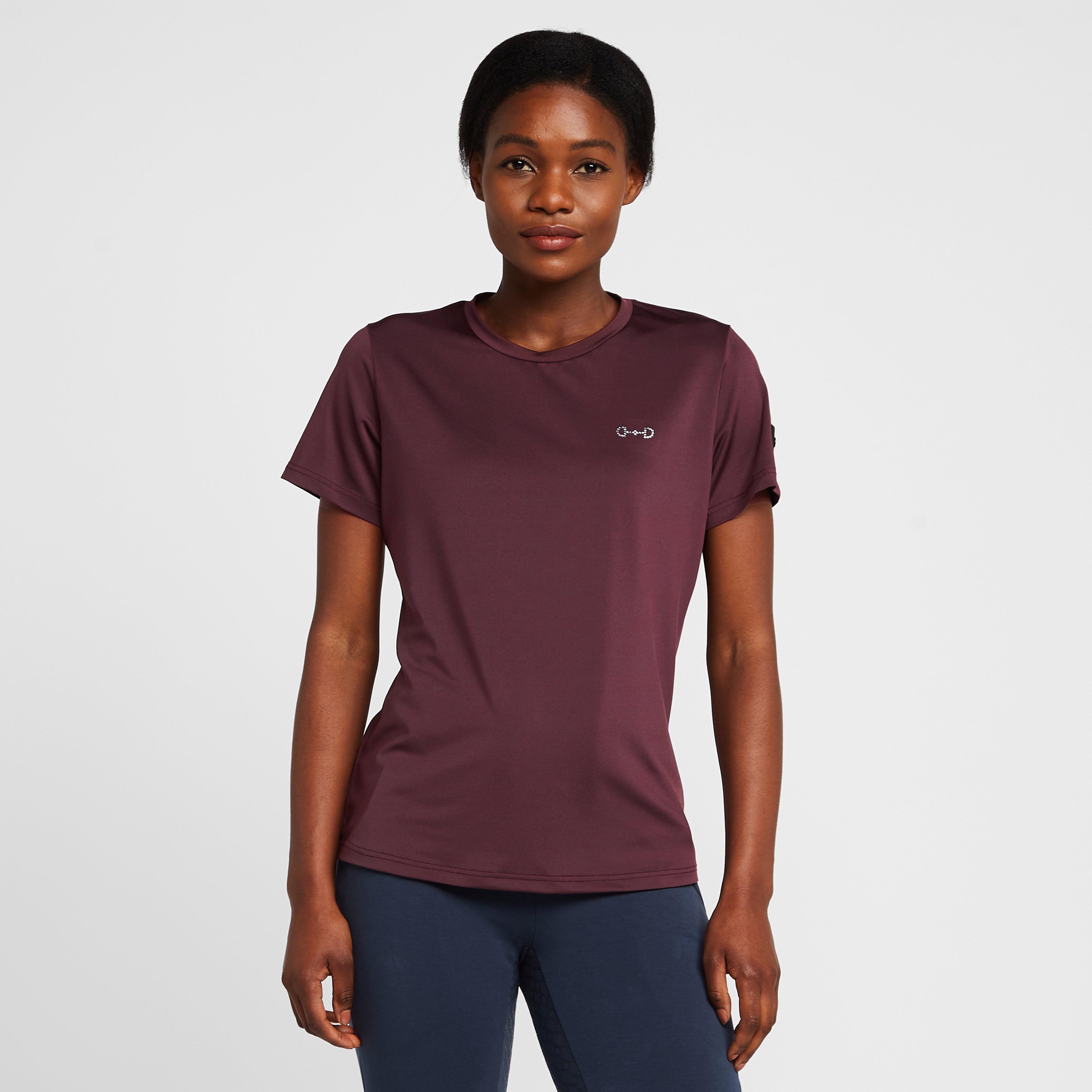 Womens Tabitha T-Shirt Burgundy Red Mahogany