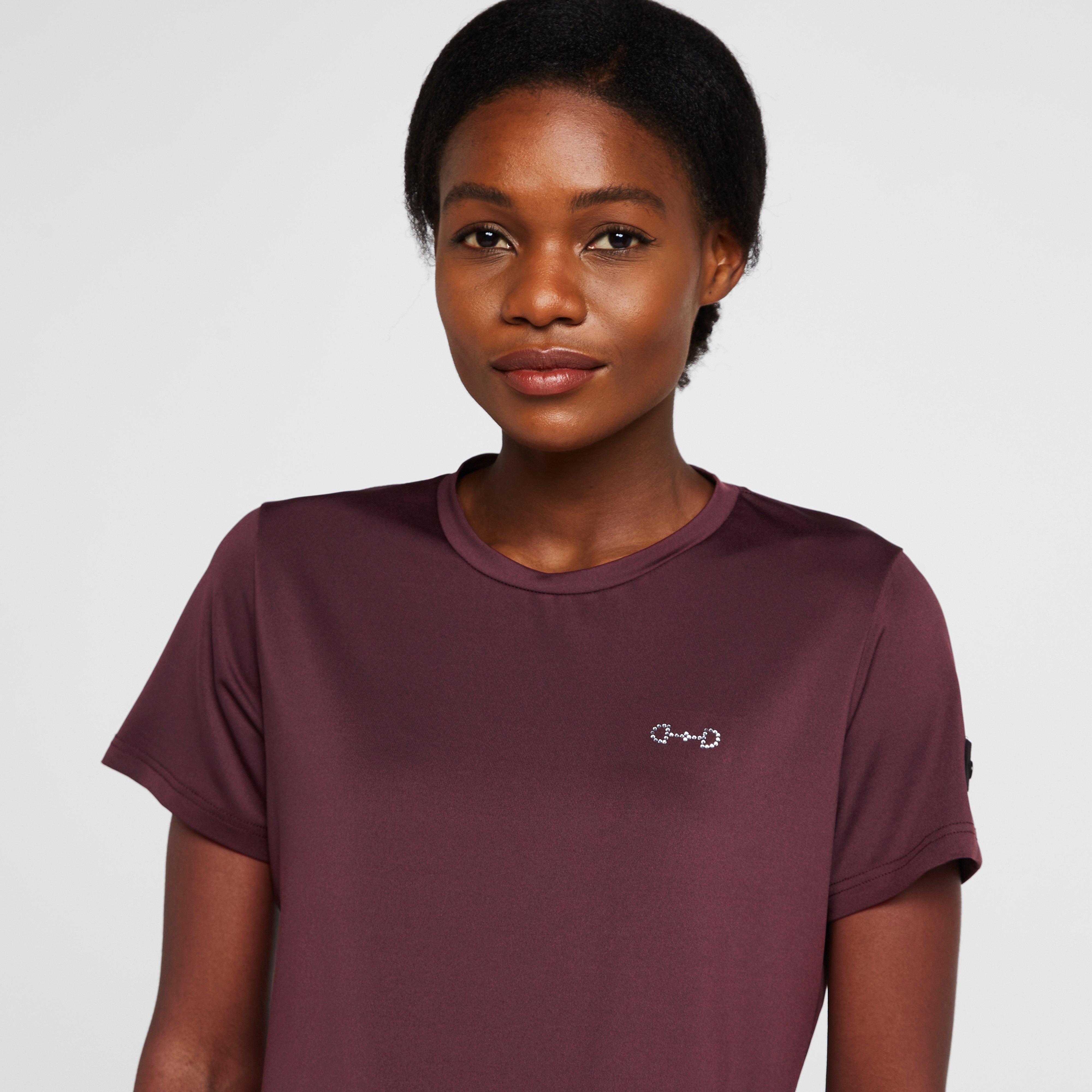 Womens Tabitha T-Shirt Burgundy Red Mahogany