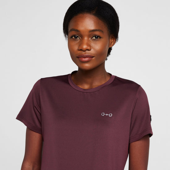 Womens Tabitha T-Shirt Burgundy Red Mahogany