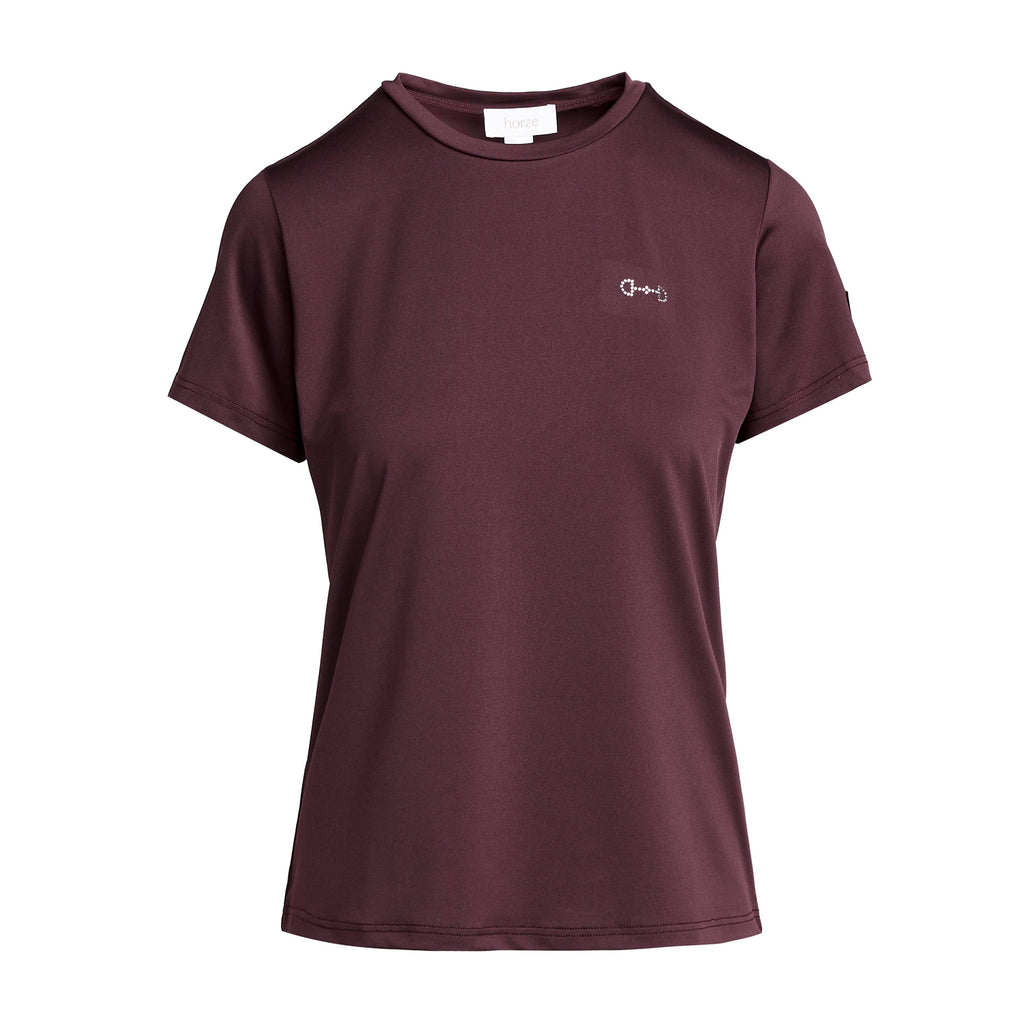 Womens Tabitha T-Shirt Burgundy Red Mahogany