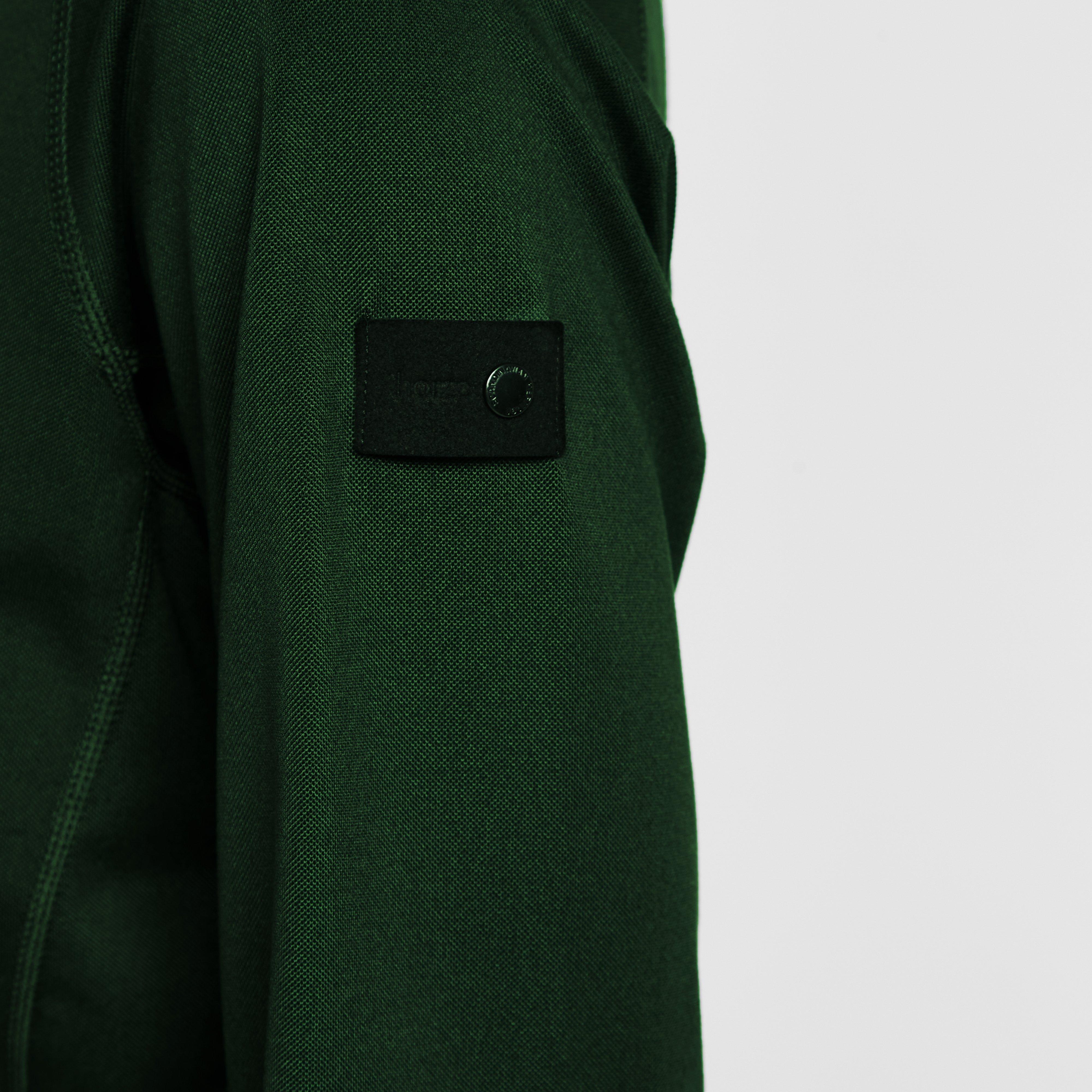 Womens Tiana Pique Long Sleeve Polo Shirt Mountain View Green