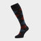 Womens Alana Check Riding Socks Dark Navy/Burgundy Red Mahogany
