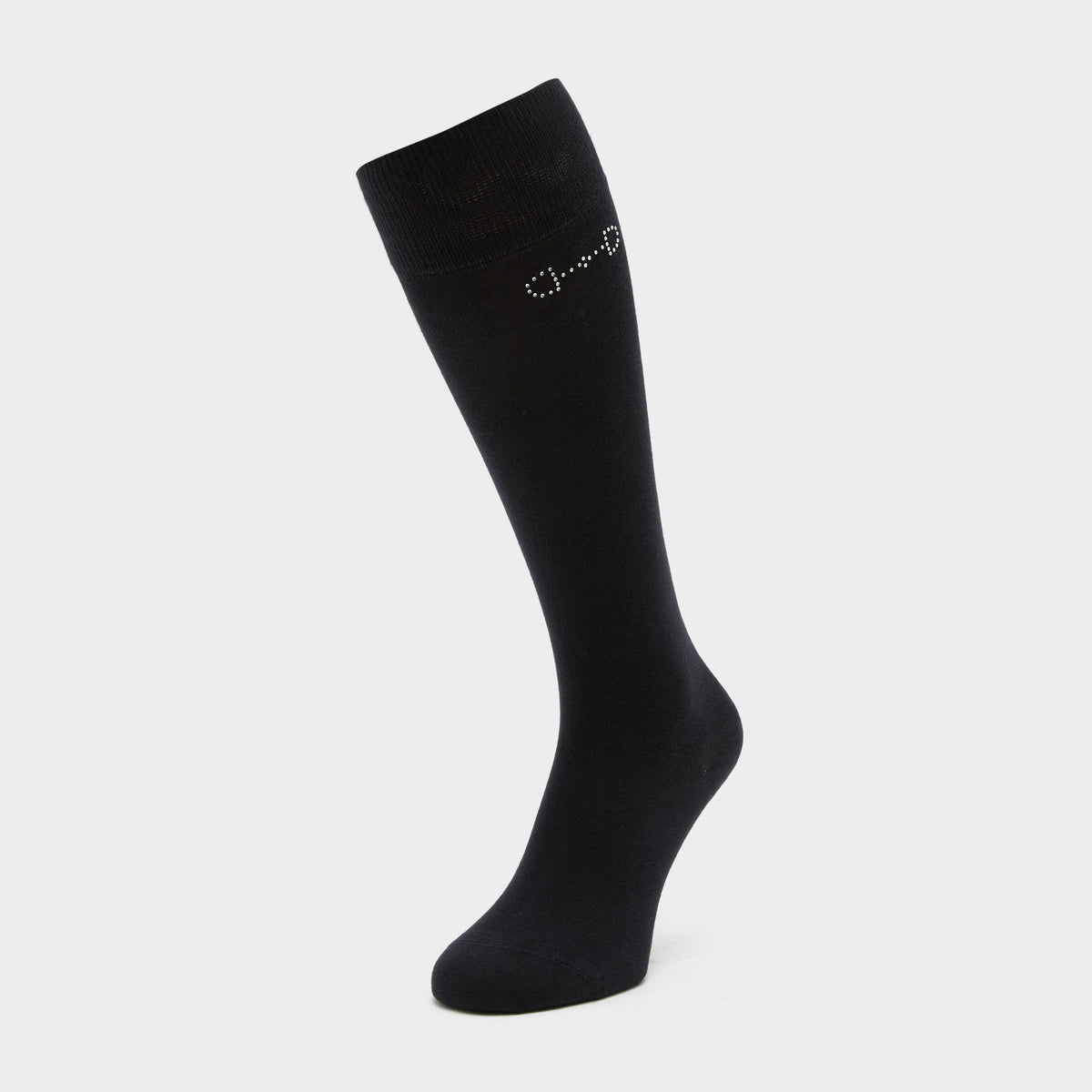 Womens Crystal Detail Knee Socks Dark Navy