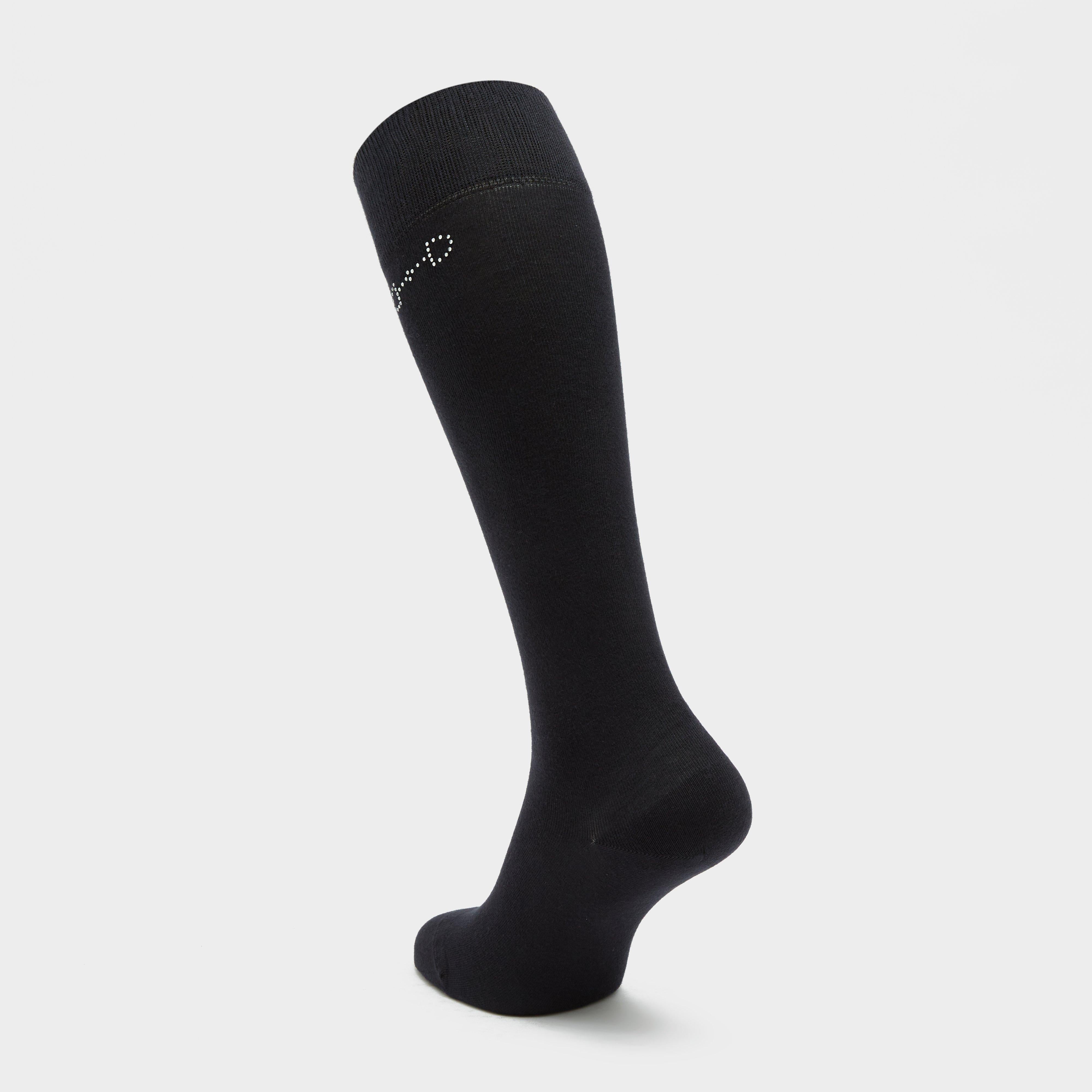Womens Crystal Detail Knee Socks Dark Navy