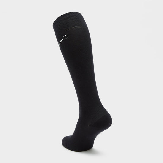 Womens Crystal Detail Knee Socks Dark Navy