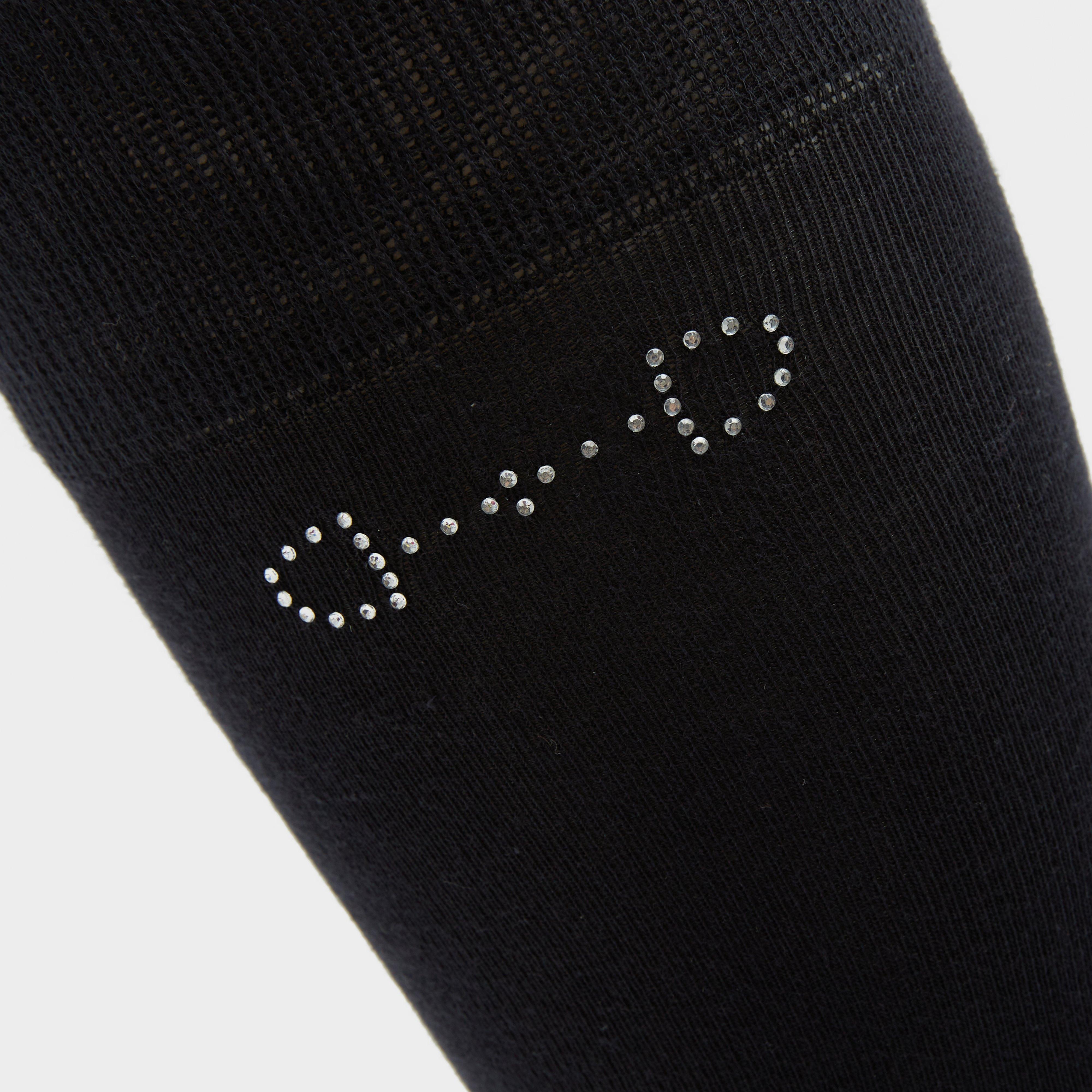 Womens Crystal Detail Knee Socks Dark Navy