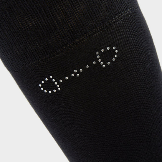 Womens Crystal Detail Knee Socks Dark Navy