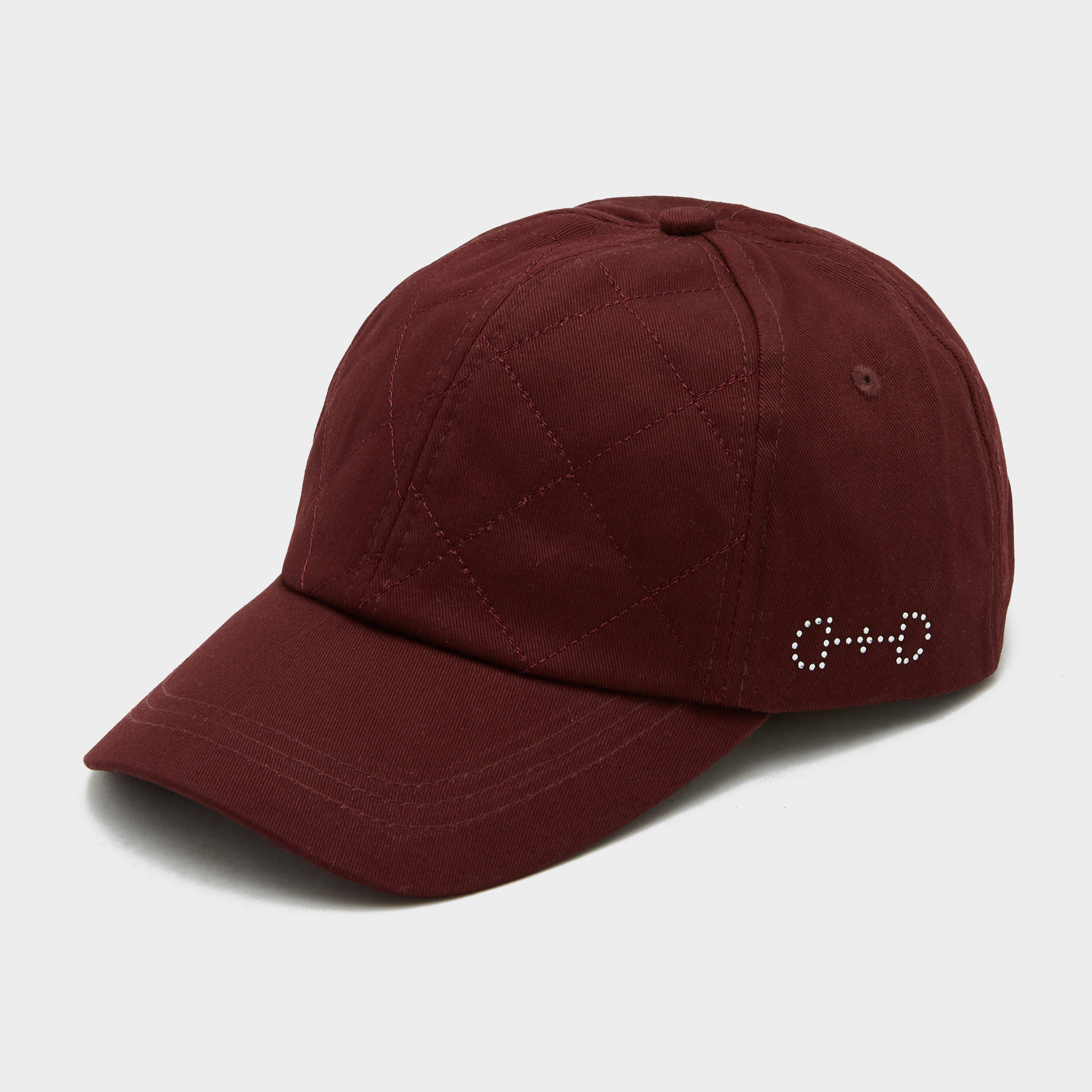 Womens Quilted Cap Burgundy Red Mahogany