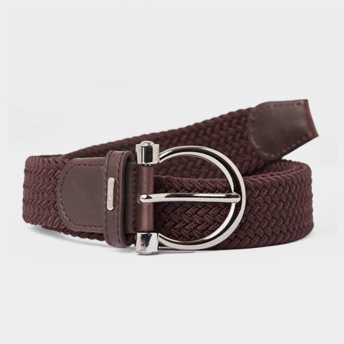 Womens Yara Stretch Belt Burgundy Red Mahogany
