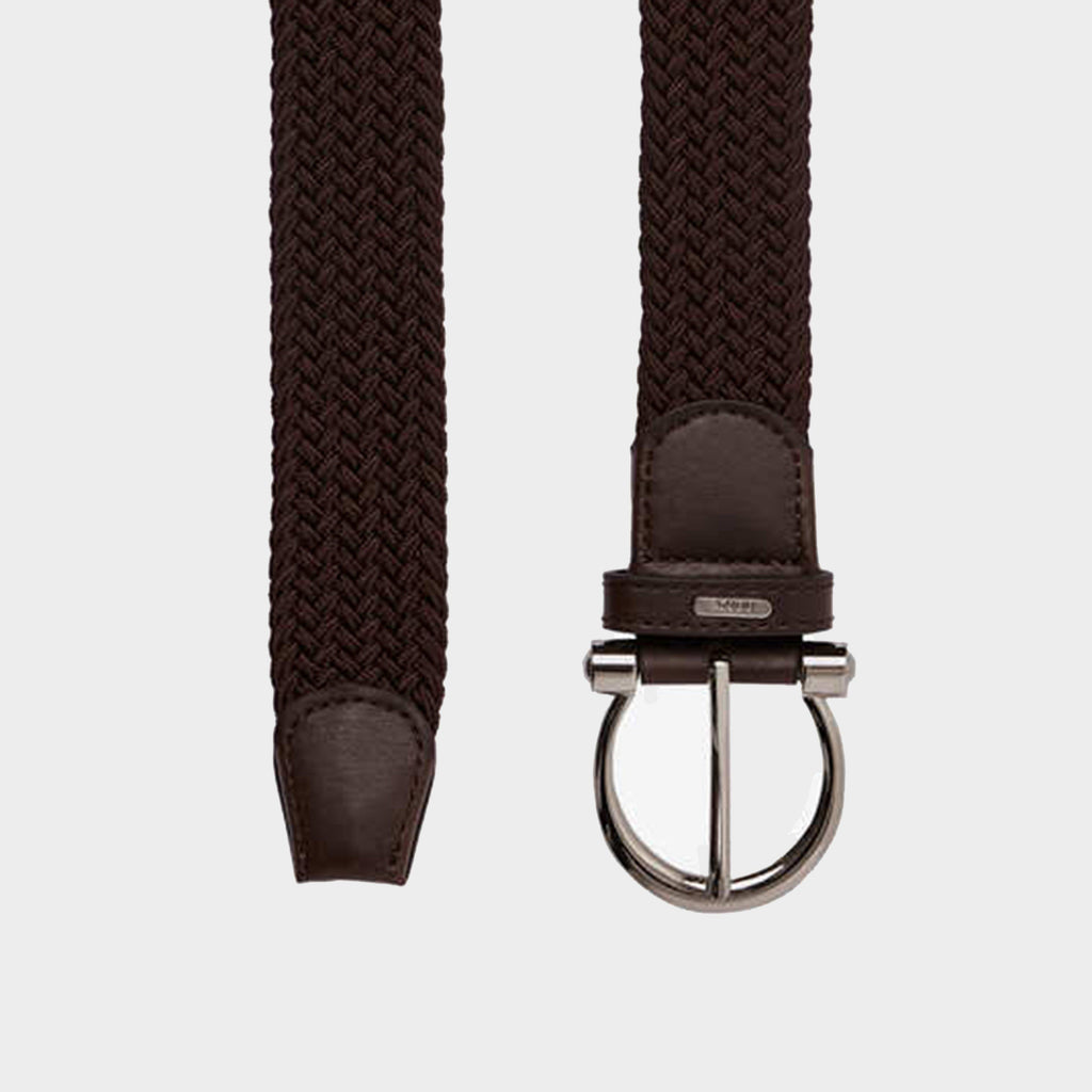 Womens Yara Stretch Belt Burgundy Red Mahogany