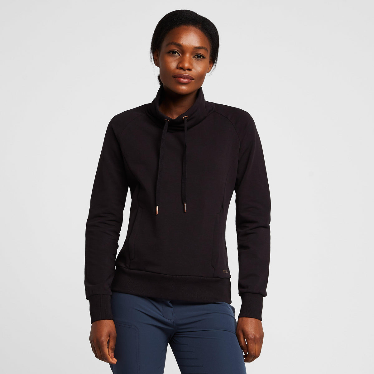 Womens Organic Remy Cotton Sweatshirt Black