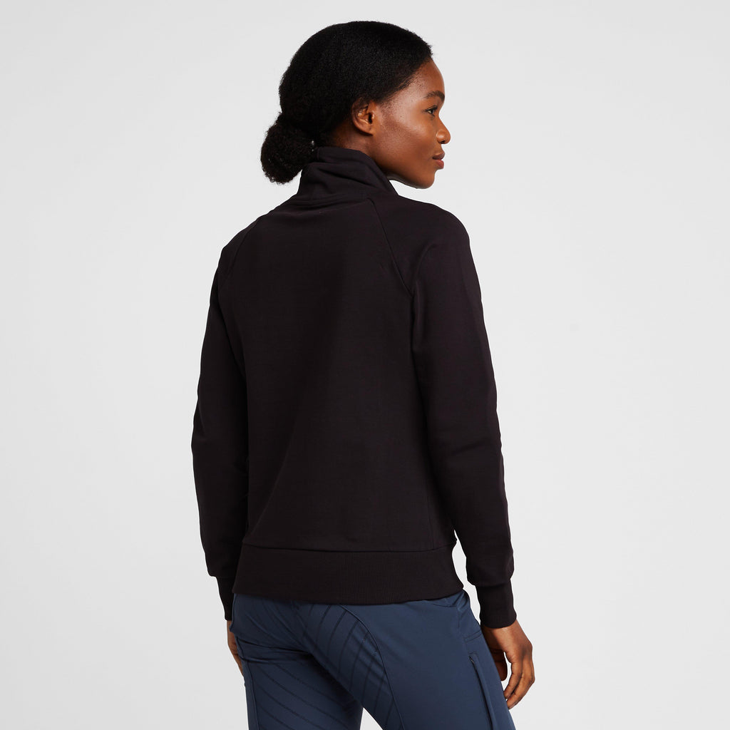 Womens Organic Remy Cotton Sweatshirt Black