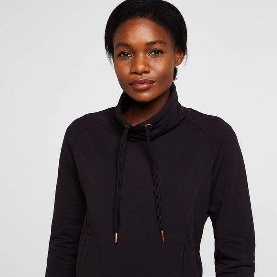 Womens Organic Remy Cotton Sweatshirt Black