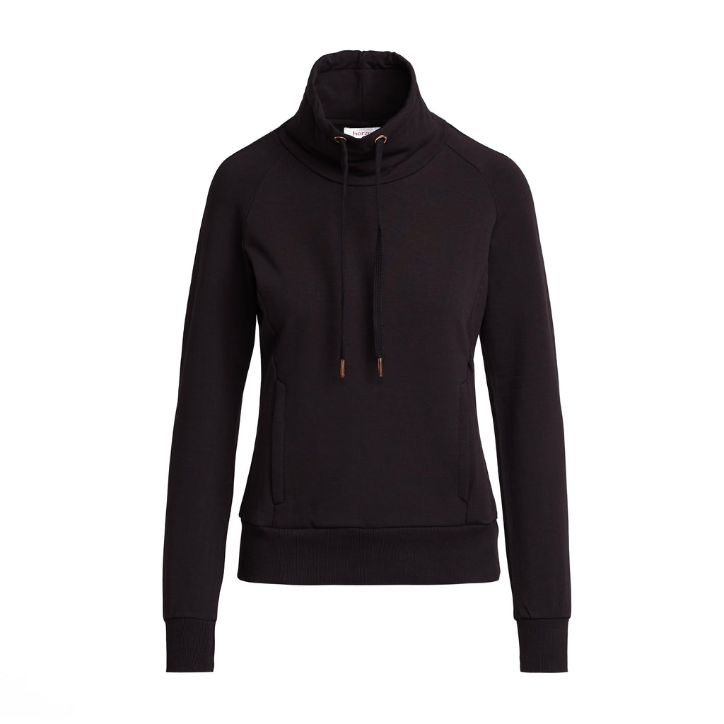 Womens Organic Remy Cotton Sweatshirt Black