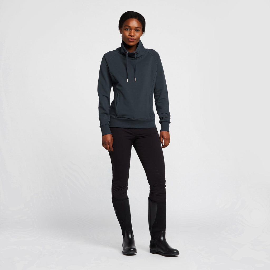 Womens Organic Remy Cotton Sweatshirt Obscure Night Blue