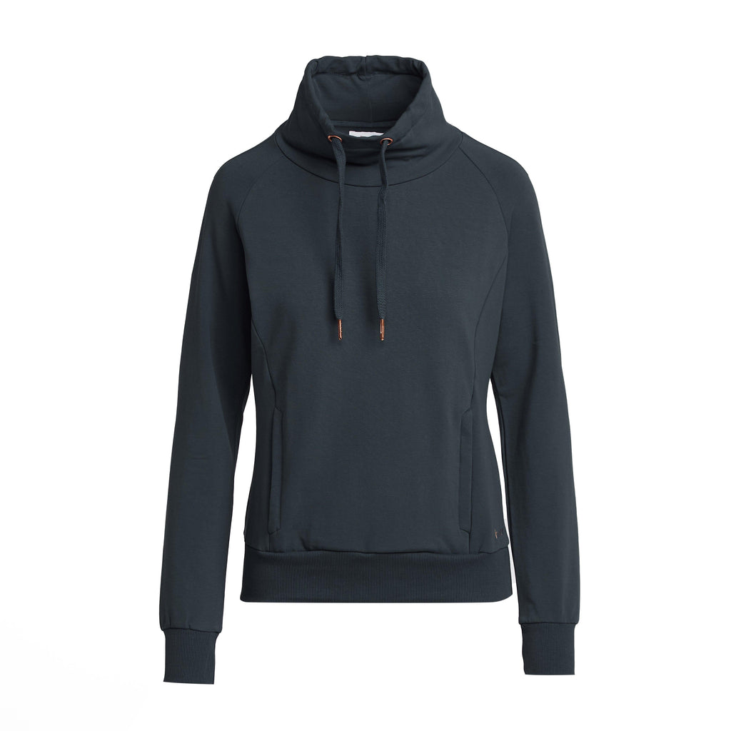 Womens Organic Remy Cotton Sweatshirt Obscure Night Blue