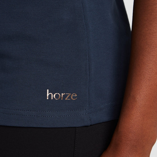 Womens Lia Organic Cotton Polo Shirt Obscure Night Blue