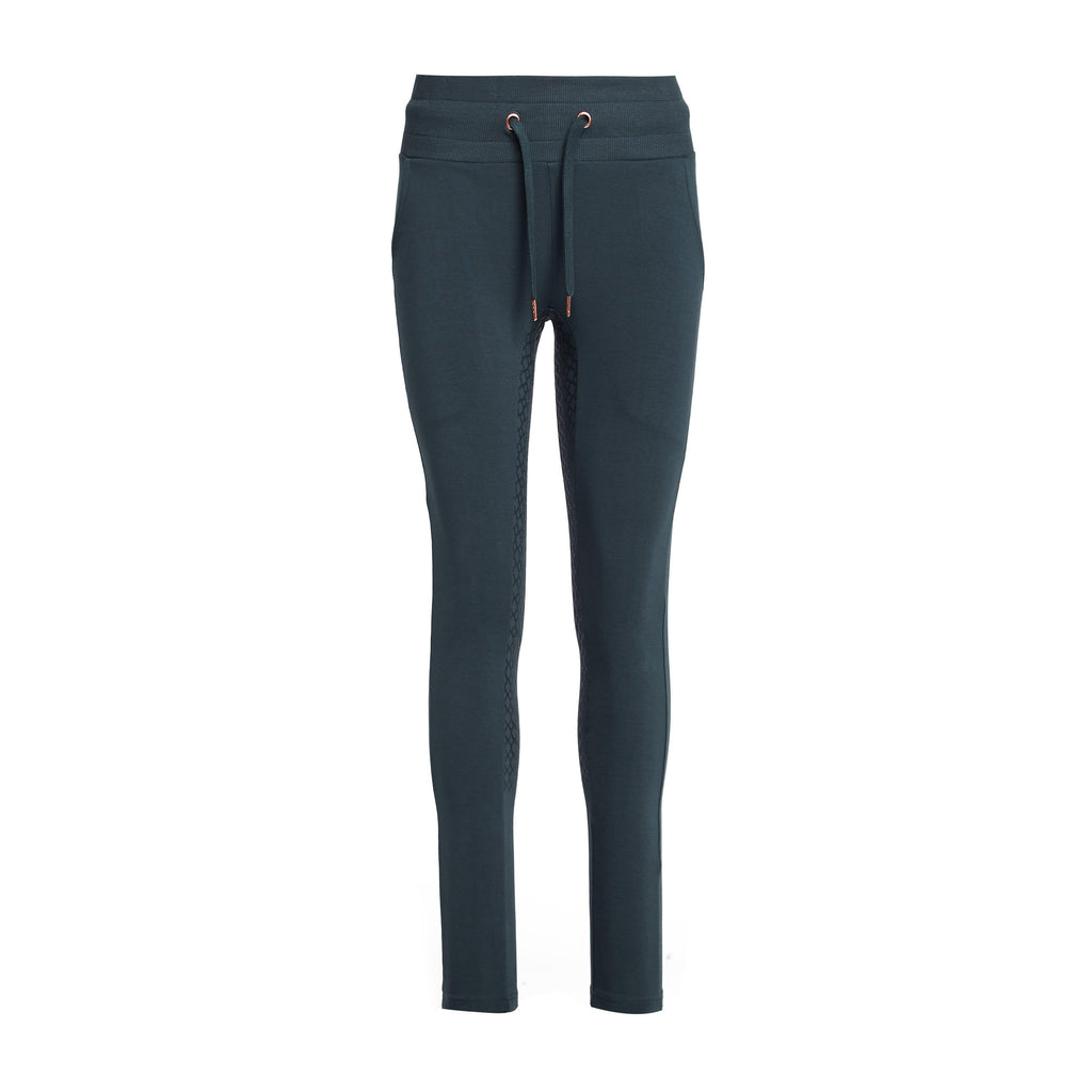 Womens Organic Remy Cotton Riding Tights Obscure Night Blue