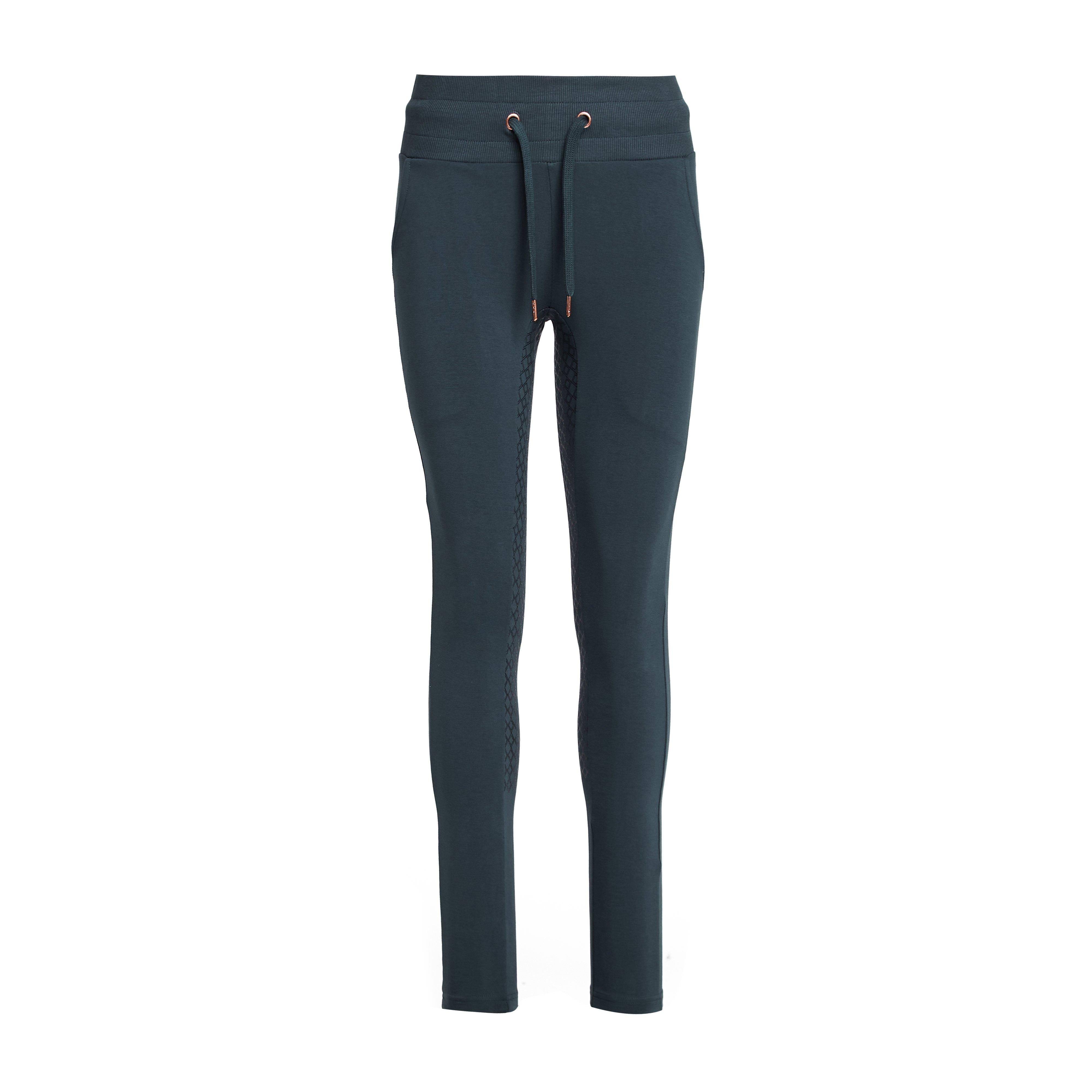 Womens Organic Remy Cotton Riding Tights Obscure Night Blue