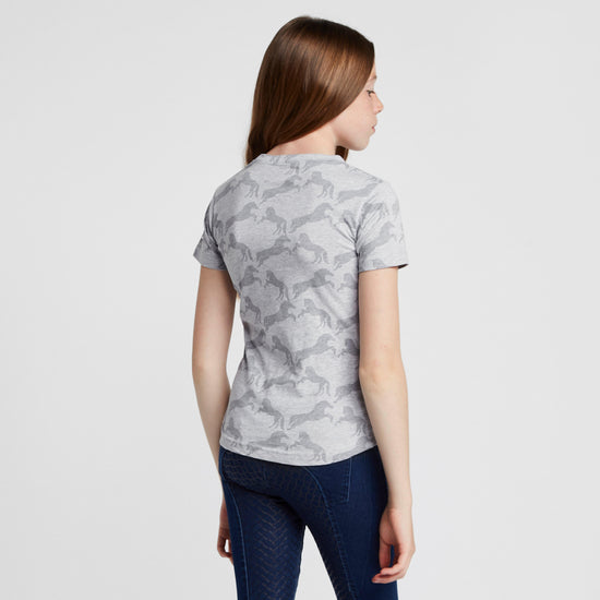 Childs Organic Micky Printed Cotton T-Shirt Ash Grey