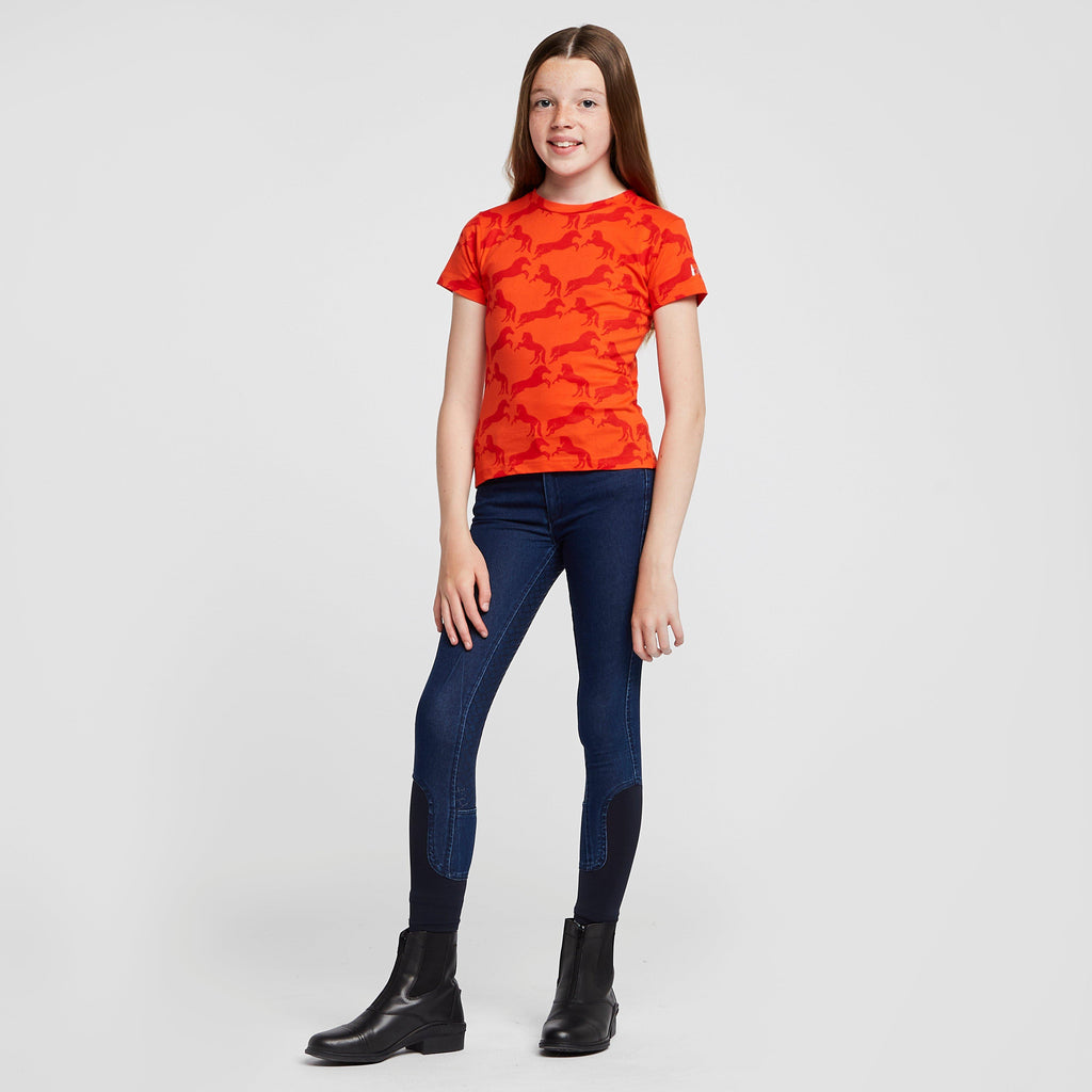 Childs Organic Micky Printed Cotton T-Shirt Mandarine Orange