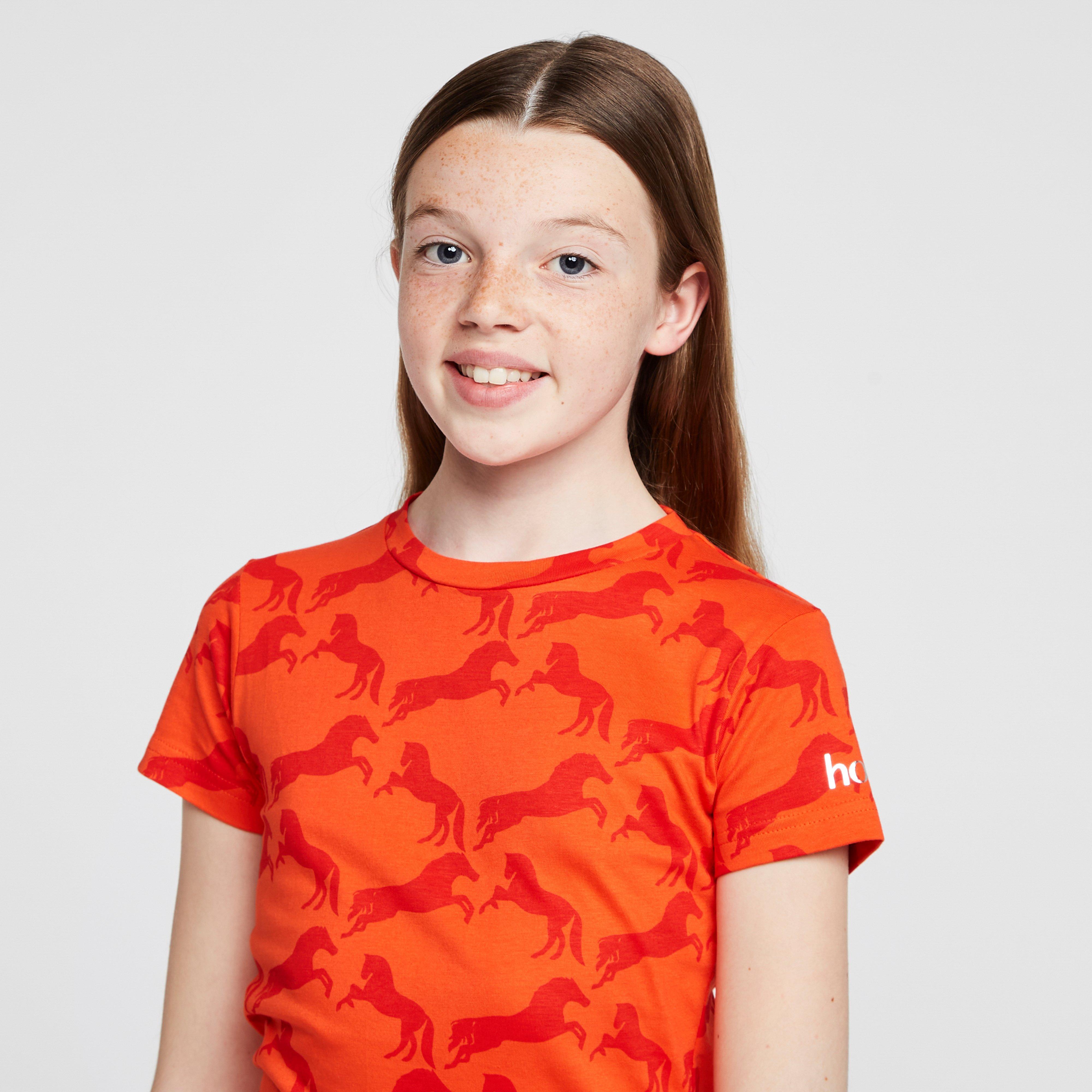 Childs Organic Micky Printed Cotton T-Shirt Mandarine Orange