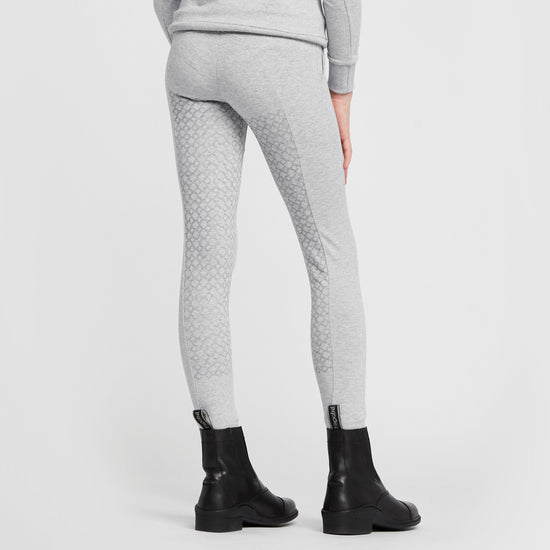 Childs Organic Emmie Cotton Silicone Full Seat Riding Tights Ash Grey