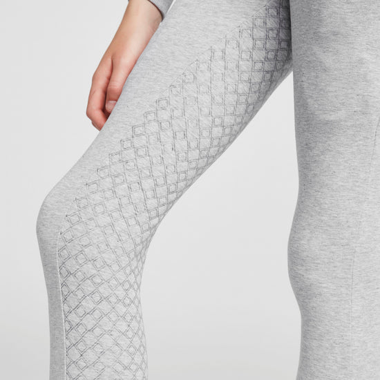 Childs Organic Emmie Cotton Silicone Full Seat Riding Tights Ash Grey