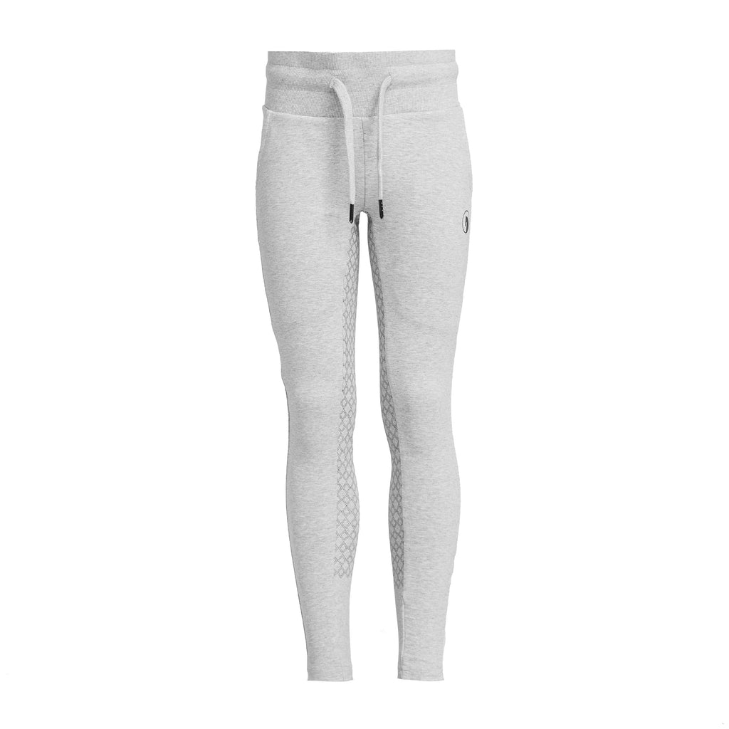 Childs Organic Emmie Cotton Silicone Full Seat Riding Tights Ash Grey